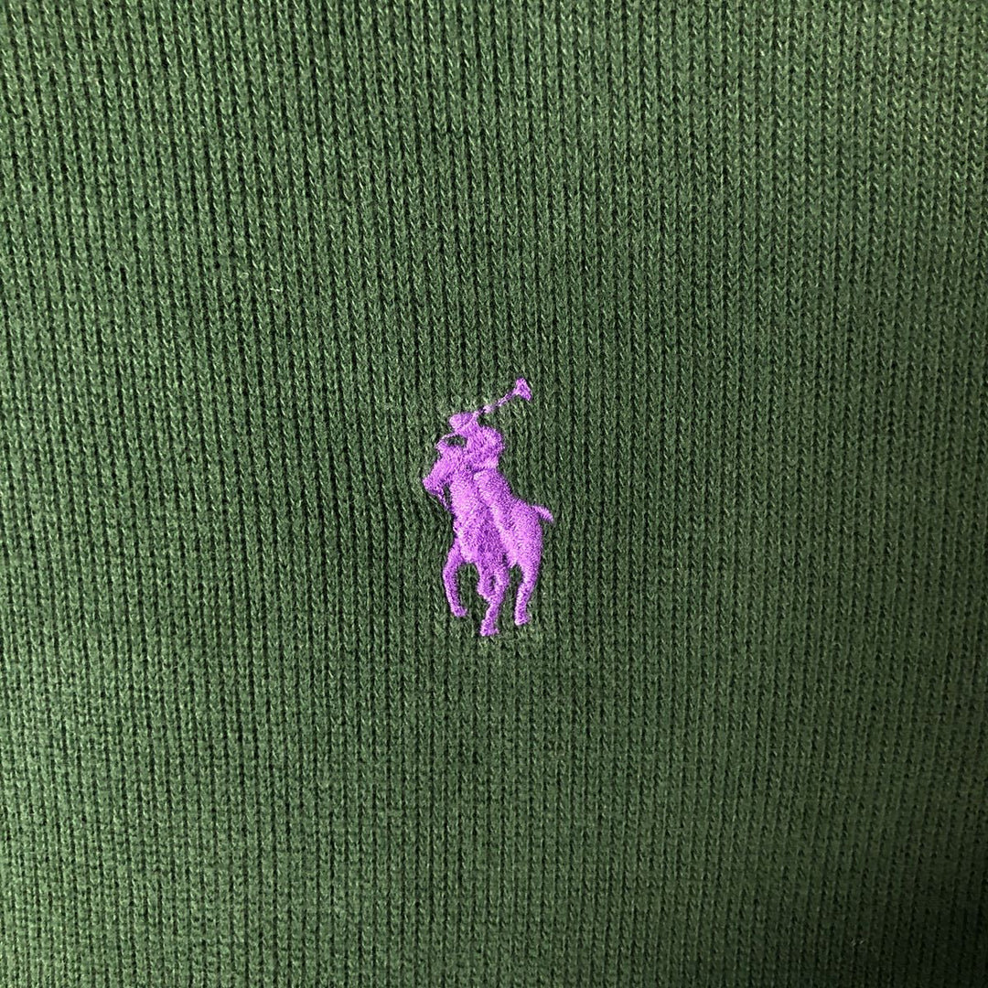 Ralph Lauren POLO RALPH LAUREN Half-zip sweatshirt, sweatshirt, men's size L cotton green type Vintage Second Hand