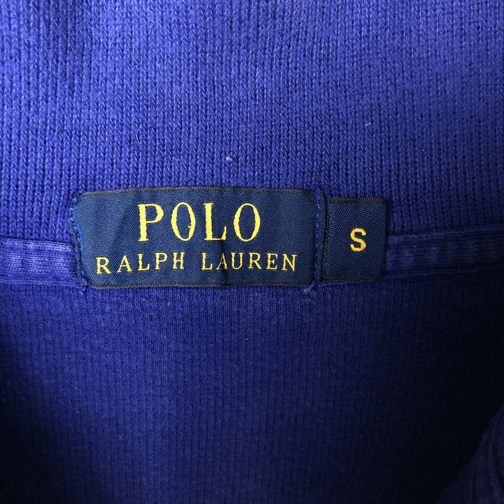 Ralph Lauren POLO RALPH LAUREN Half-Zip Sweatshirt, Men's S cotton blue type Vintage Second Hand