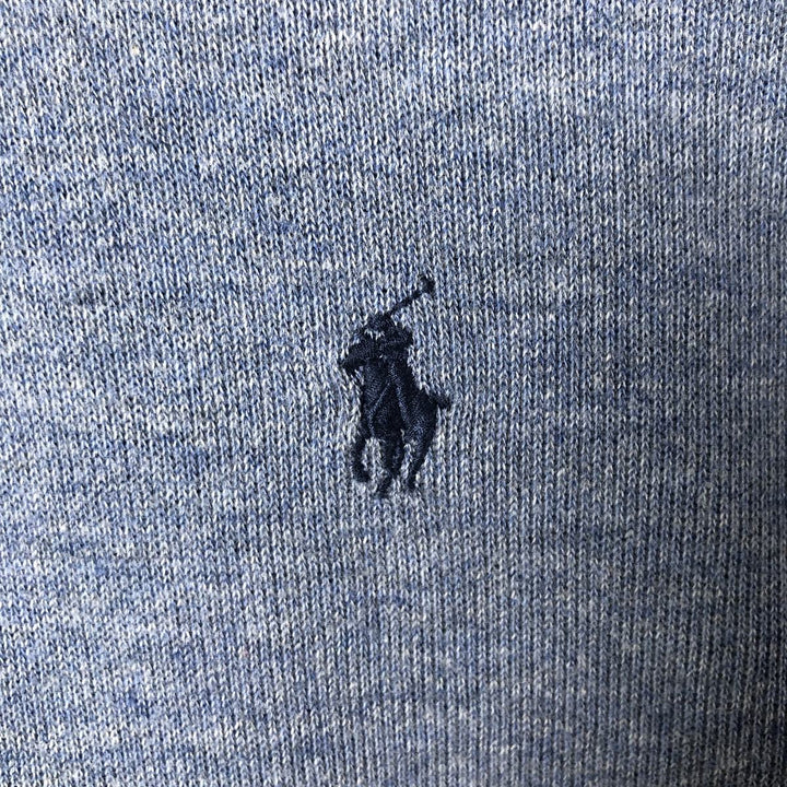 Ralph Lauren POLO RALPH LAUREN Half-zip sweatshirt, sweatshirt, men's size L cotton Blue type light blue Vintage Second Hand