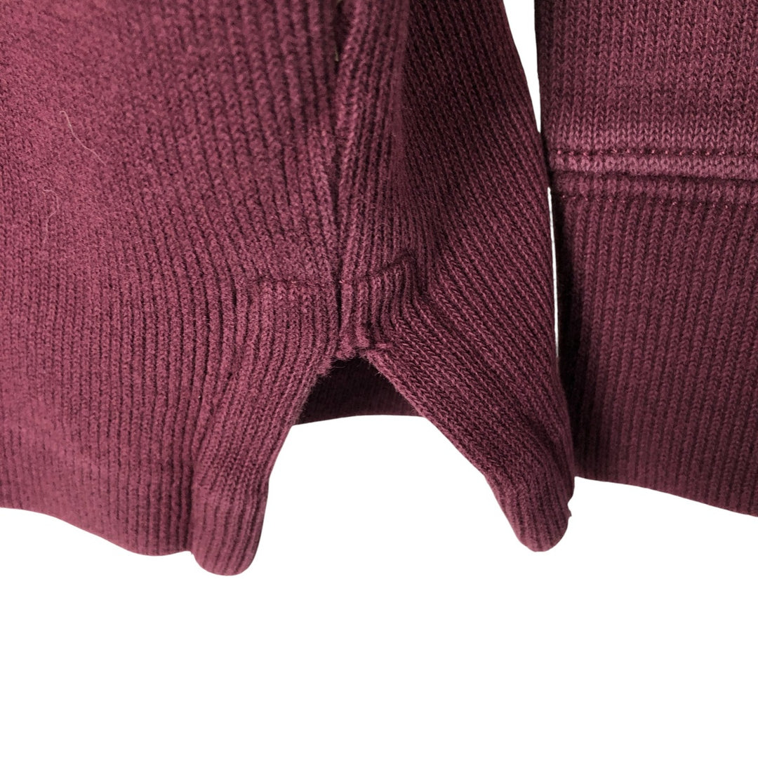 Ralph Lauren POLO by Ralph Lauren Half-Zip Sweatshirt, Men's Size L cotton wine-red Vintage Second Hand