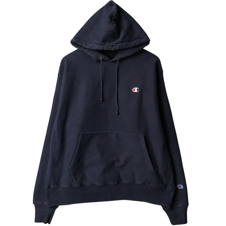 Champion REVERSE WEAVE Reverse Weave Sweat Pullover Hoodie Men's L size cotton navy blue type Vintage Second Hand