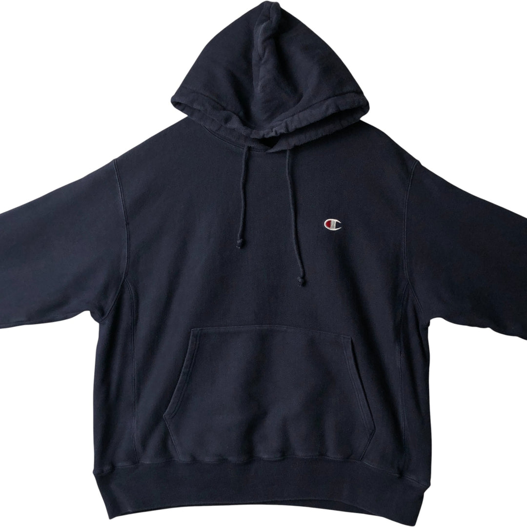 Champion REVERSE WEAVE Reverse Weave Sweat Pullover Hoodie Men's L size cotton navy blue type Vintage Second Hand