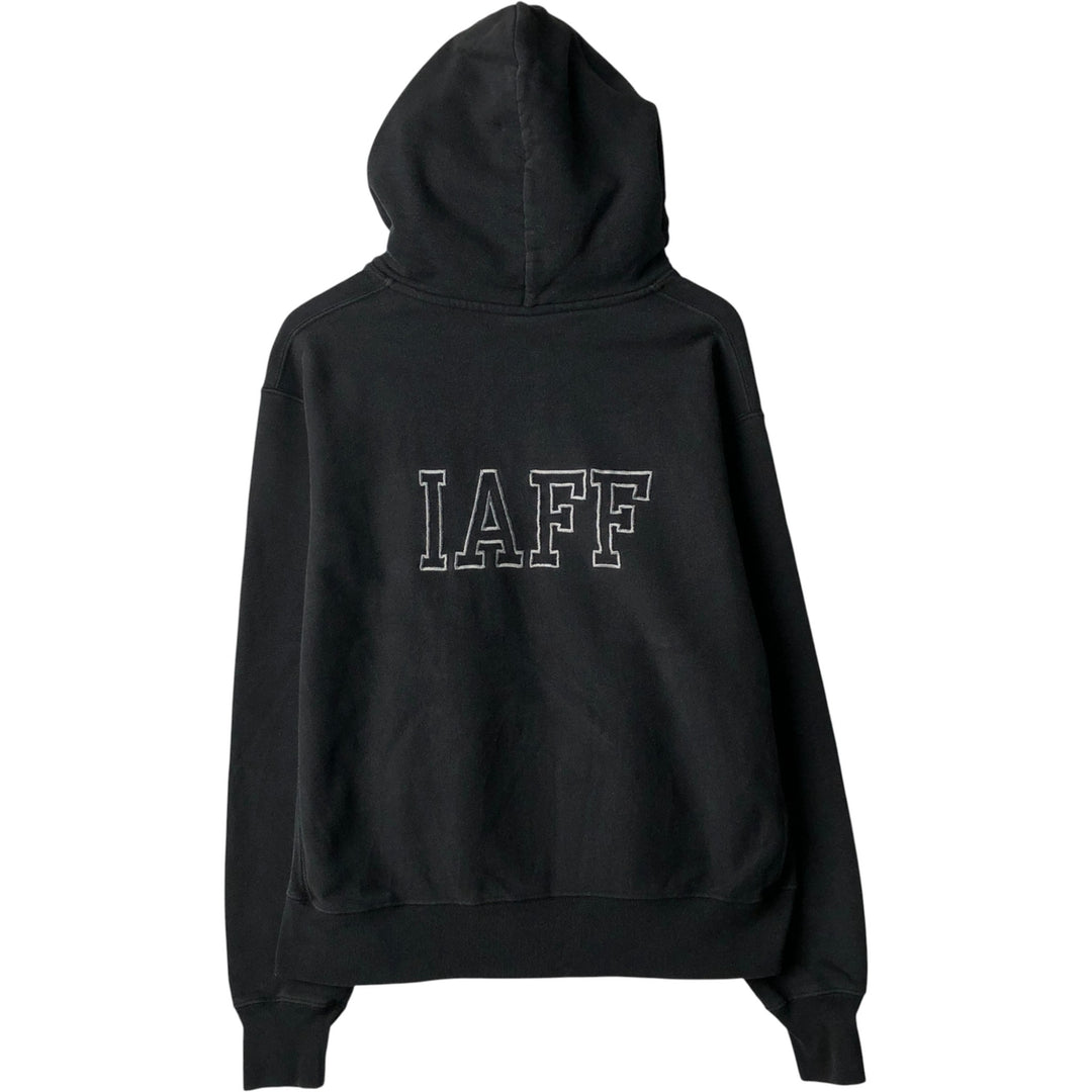 Champion Reverse Weave Replica Single Color Tag Sweat Pullover Hoodie Men's L Size cotton black type Vintage Second Hand