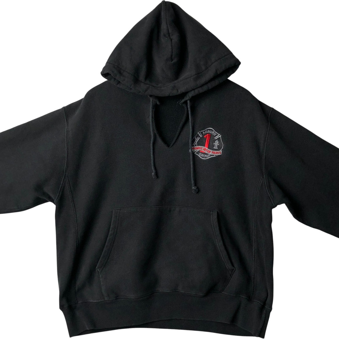 Champion Reverse Weave Replica Single Color Tag Sweat Pullover Hoodie Men's L Size cotton black type Vintage Second Hand