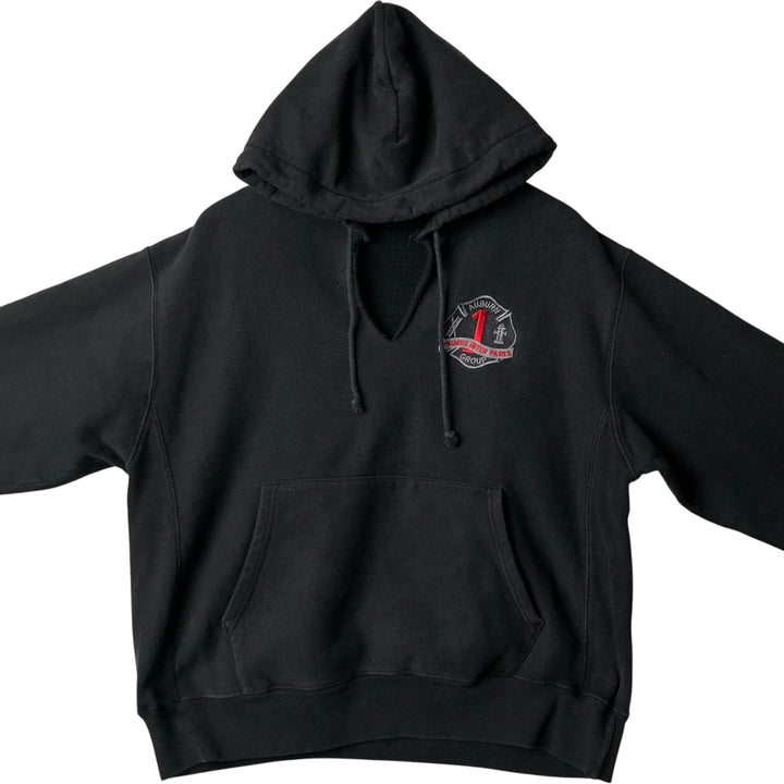 Champion Reverse Weave Replica Single Color Tag Sweat Pullover Hoodie Men's L Size cotton black type Vintage Second Hand