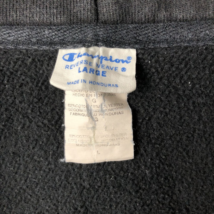 Champion Reverse Weave Replica Single Color Tag Sweat Pullover Hoodie Men's L Size cotton black type Vintage Second Hand