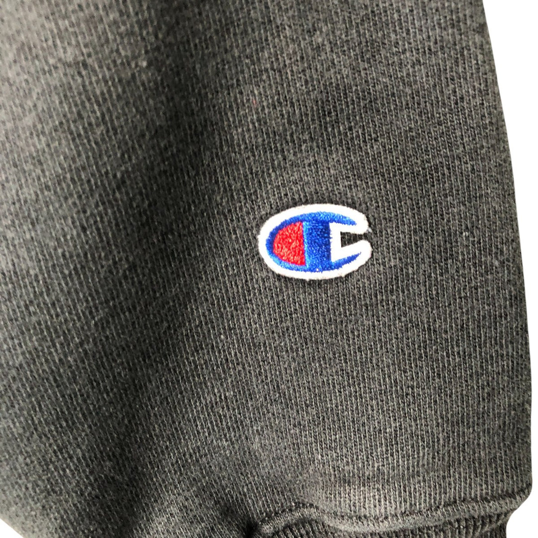 Champion Reverse Weave Replica Single Color Tag Sweat Pullover Hoodie Men's L Size cotton black type Vintage Second Hand