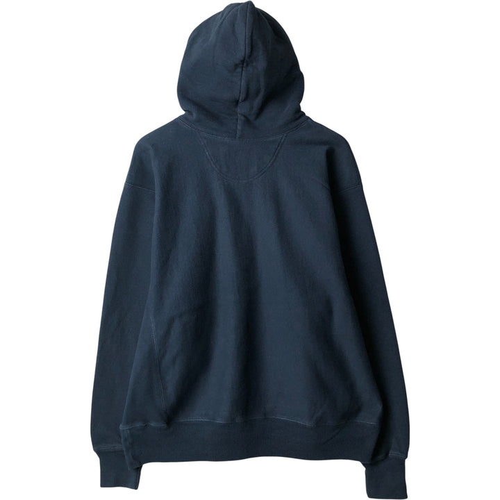 2000'S Champion PREMIUM REVERSE WEAVE Premium Reverse Weave Sweatshirt Pullover Hoodie, Men's Size L cotton navy blue type Vintage Second Hand