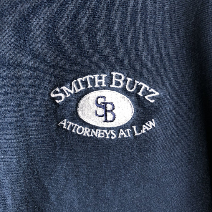 2000'S Champion PREMIUM REVERSE WEAVE Premium Reverse Weave Sweatshirt Pullover Hoodie, Men's Size L cotton navy blue type Vintage Second Hand