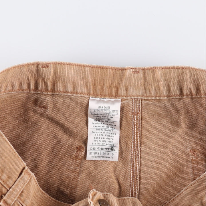 Carhartt Original Dungaree Fit Duck Painter Pants, Men's, W37 equivalent cotton Beige type Vintage Second Hand