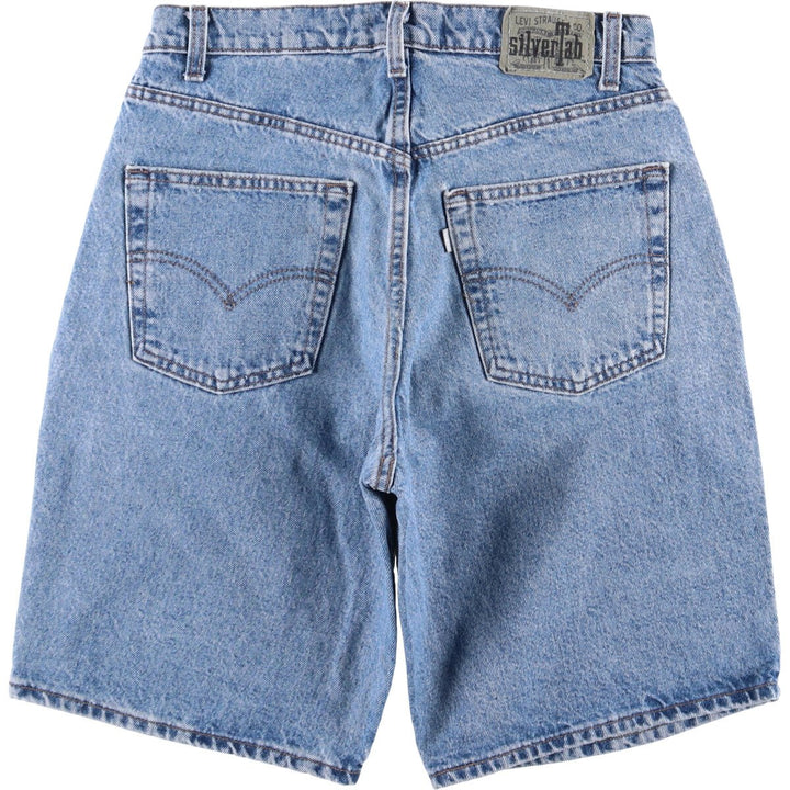 90'S Levi's Silver Tab Loose Denim Shorts, Half Pants, Made in USA, Men's, Size W32, Vintage cotton blue type Vintage Second Hand