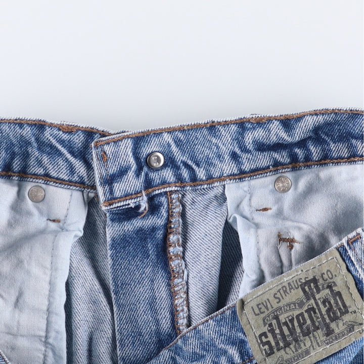 90'S Levi's Silver Tab Loose Denim Shorts, Half Pants, Made in USA, Men's, Size W32, Vintage cotton blue type Vintage Second Hand