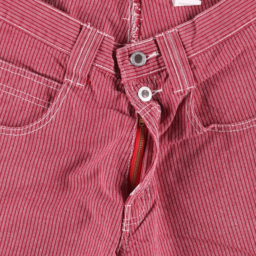 Levi's Silver Tab Loose Stripe Pattern Denim Painter Shorts, Men's Size W31 cotton red type Vintage Second Hand