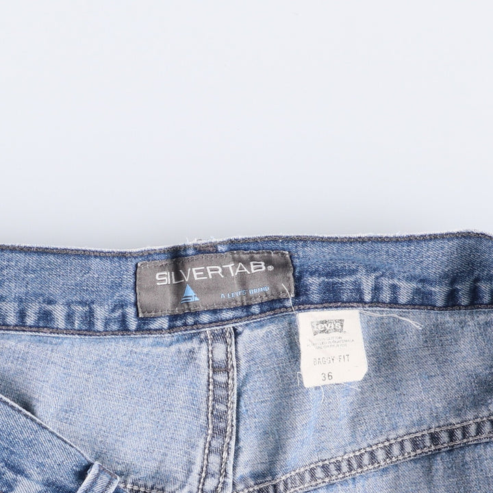 2000'S Levi's Silver Tab Baggy Fit Denim Shorts/Jorts, Men's Size 36 cotton blue type Vintage Second Hand
