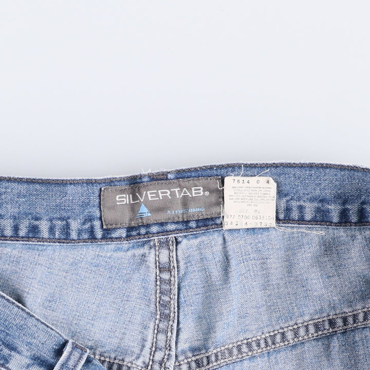 2000'S Levi's Silver Tab Baggy Fit Denim Shorts/Jorts, Men's Size 36 cotton blue type Vintage Second Hand