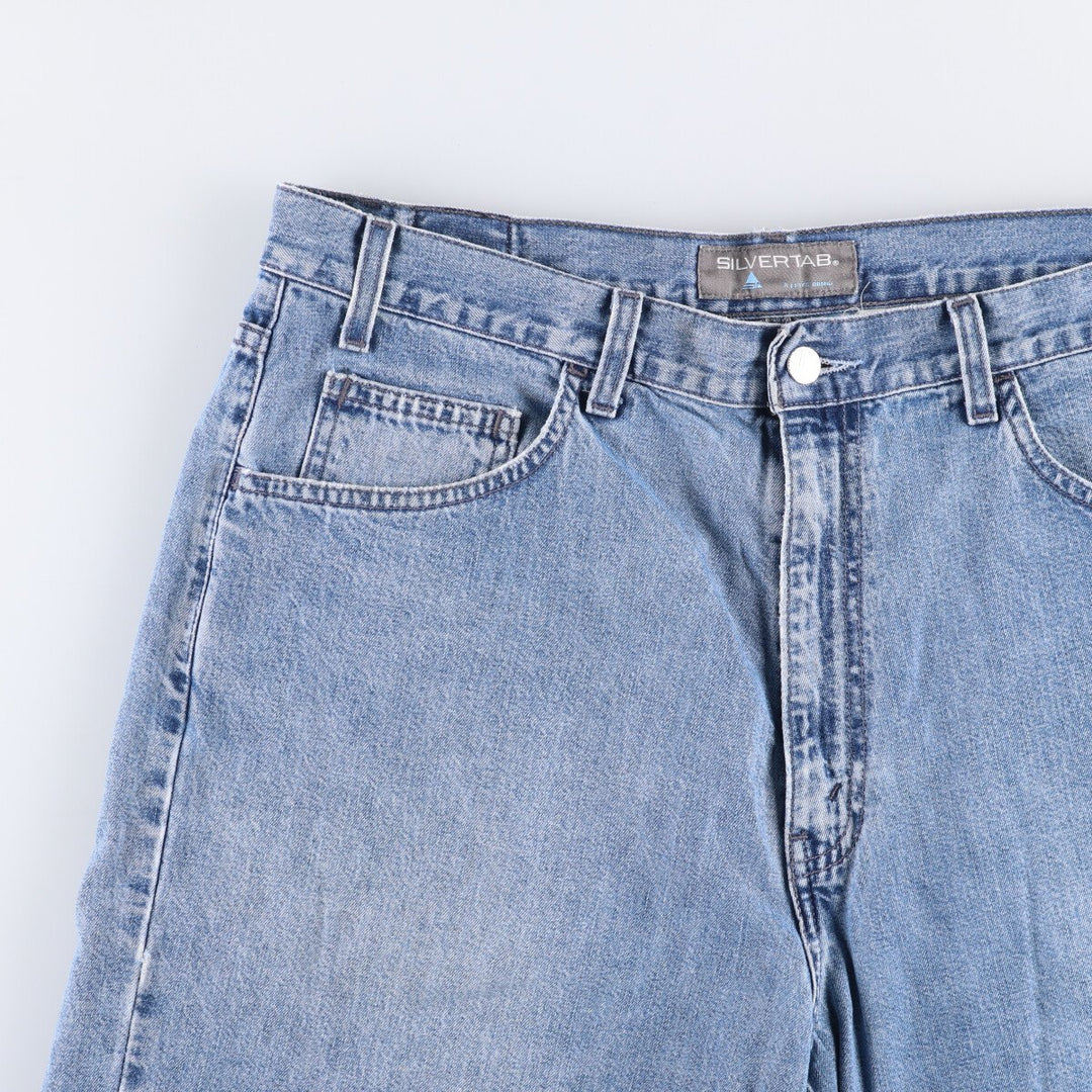 2000'S Levi's Silver Tab Baggy Fit Denim Shorts/Jorts, Men's Size 36 cotton blue type Vintage Second Hand