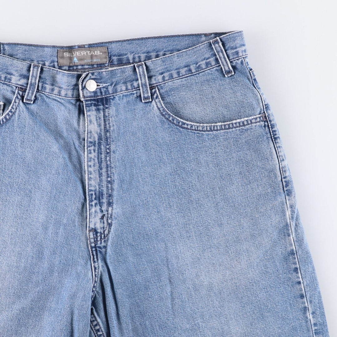 2000'S Levi's Silver Tab Baggy Fit Denim Shorts/Jorts, Men's Size 36 cotton blue type Vintage Second Hand