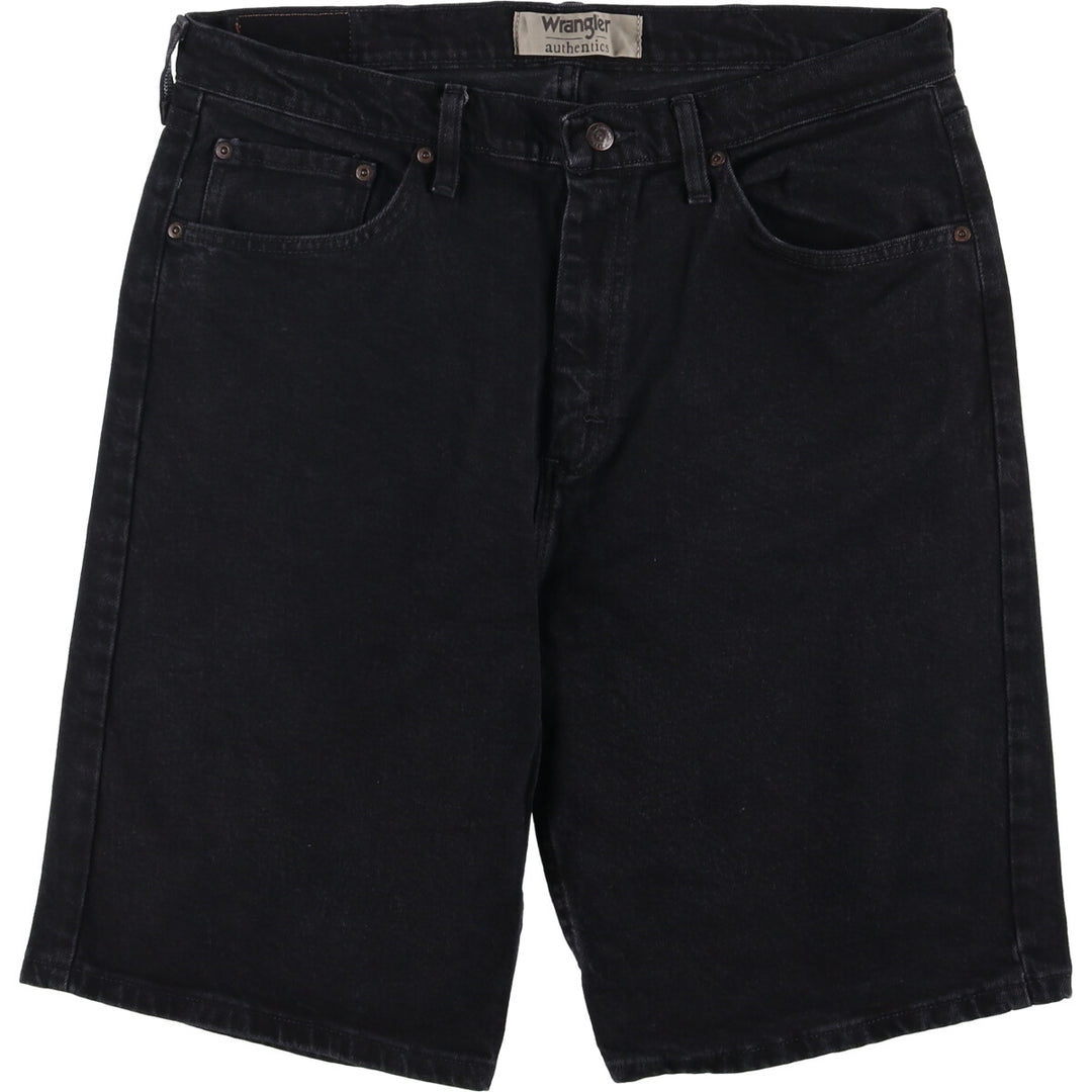 2000'S Wrangler black denim shorts, men's size W36 cotton black type Vintage Second Hand