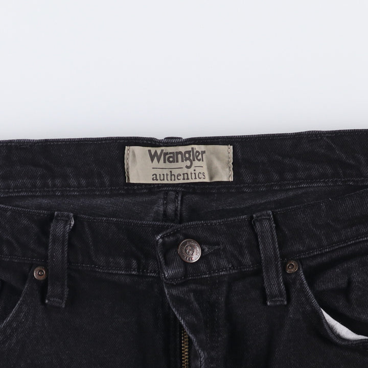 2000'S Wrangler black denim shorts, men's size W36 cotton black type Vintage Second Hand