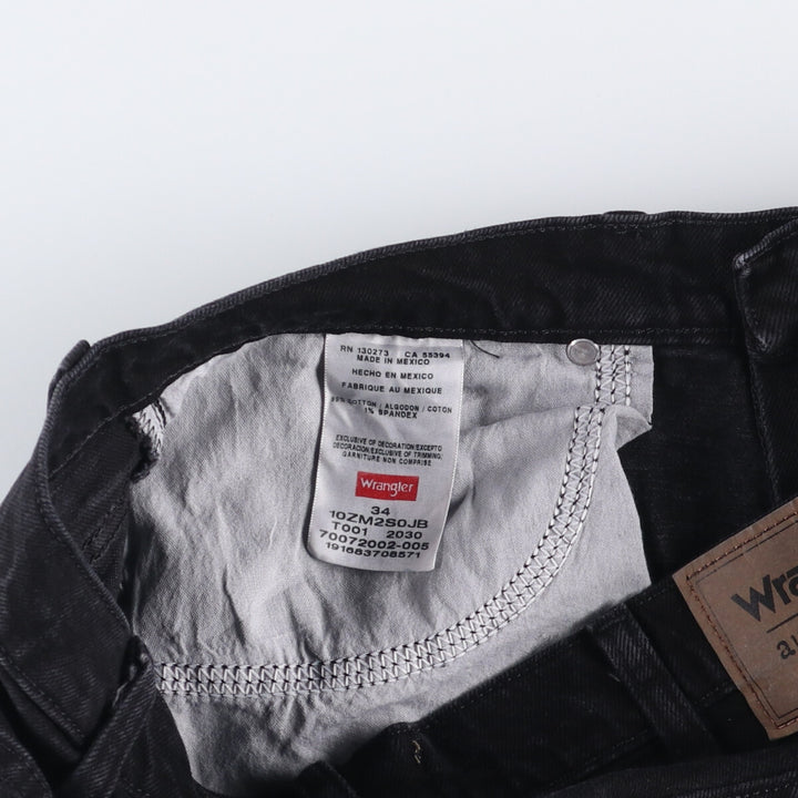 2000'S Wrangler black denim shorts, men's size W36 cotton black type Vintage Second Hand