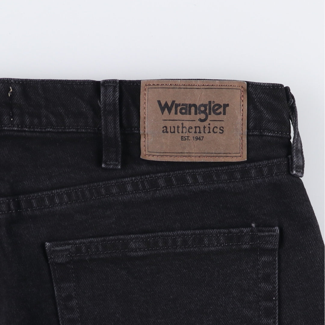 2000'S Wrangler black denim shorts, men's size W36 cotton black type Vintage Second Hand