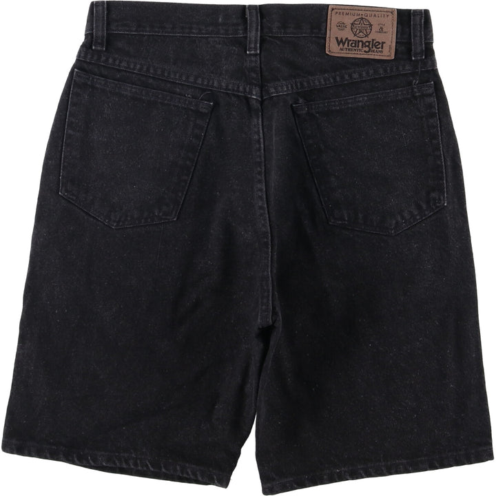 Wrangler Men's Black Denim Shorts, Size W30 cotton black type Vintage Second Hand