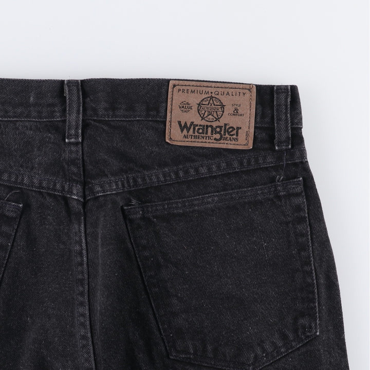 Wrangler Men's Black Denim Shorts, Size W30 cotton black type Vintage Second Hand