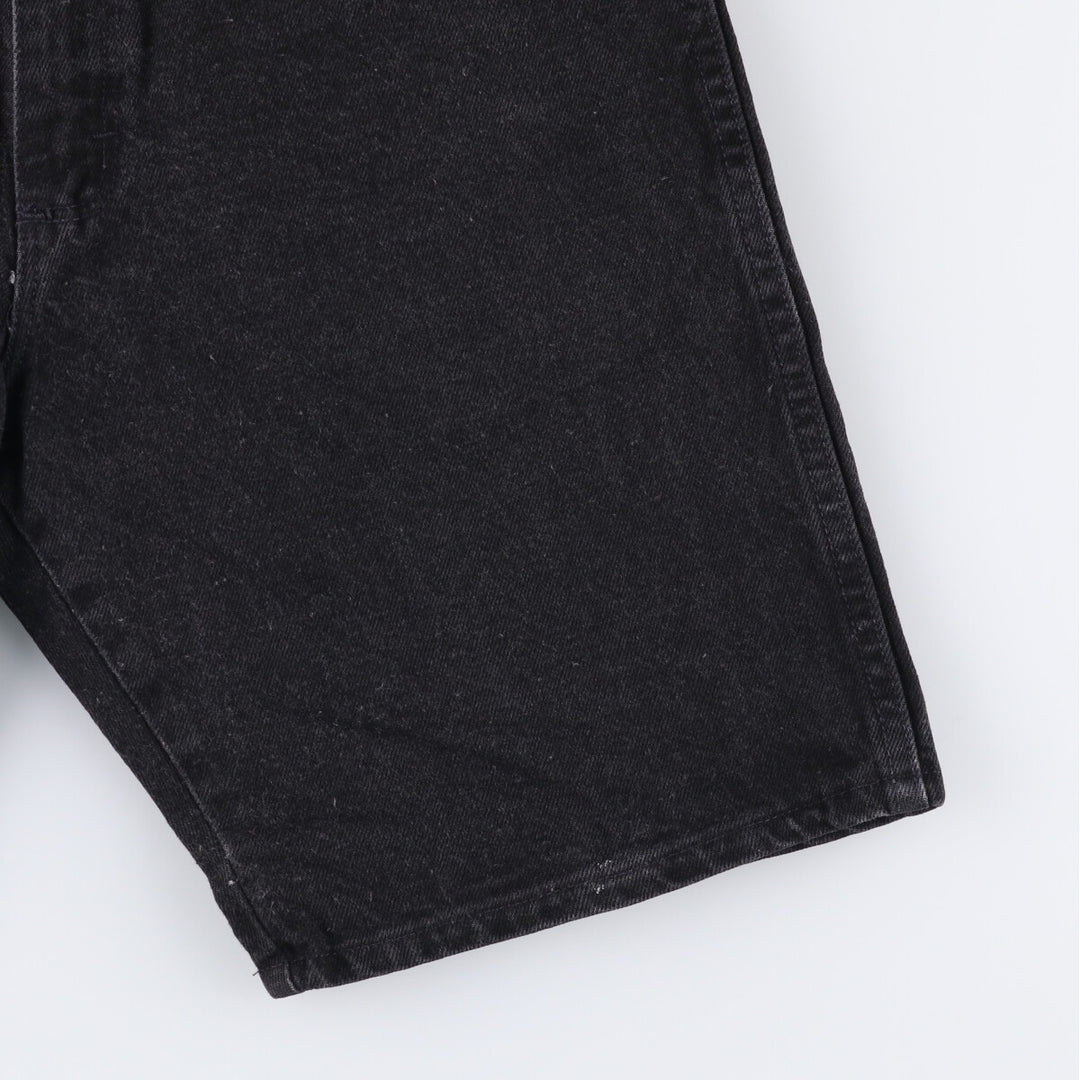 Wrangler Men's Black Denim Shorts, Size W30 cotton black type Vintage Second Hand