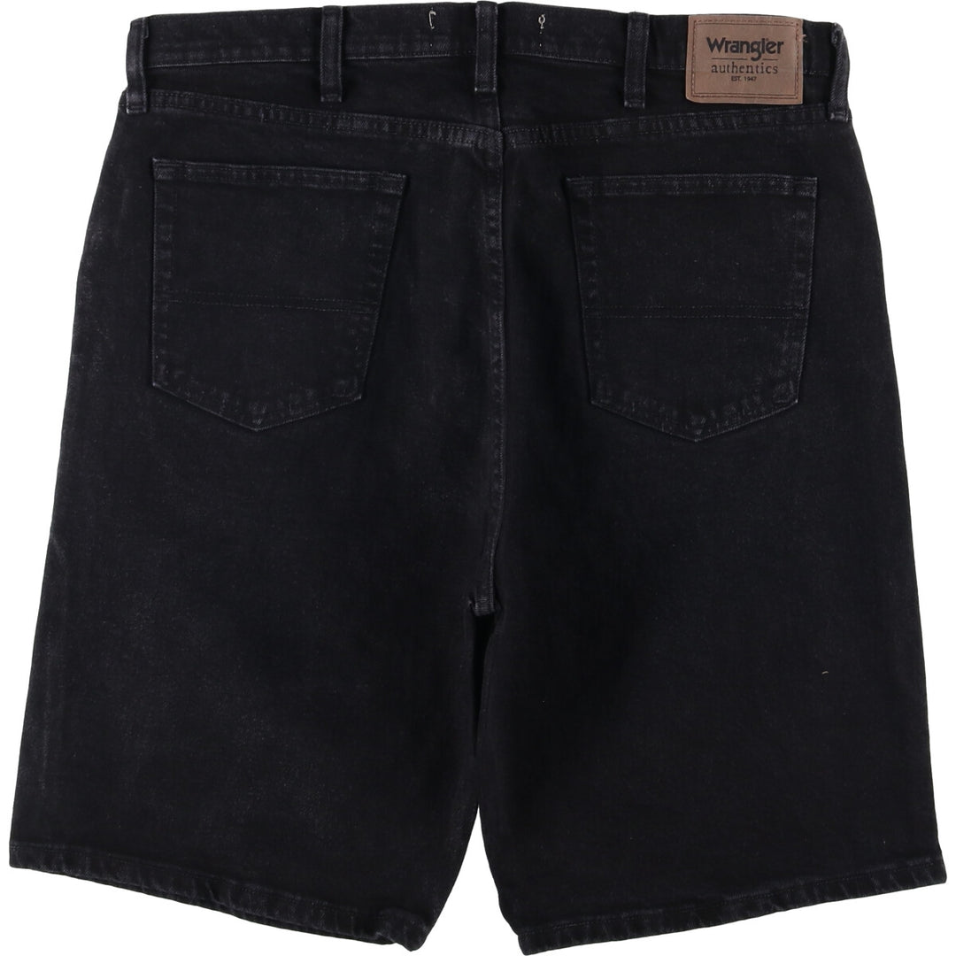 2000'S Wrangler black denim shorts, men's size W37 cotton black type Vintage Second Hand