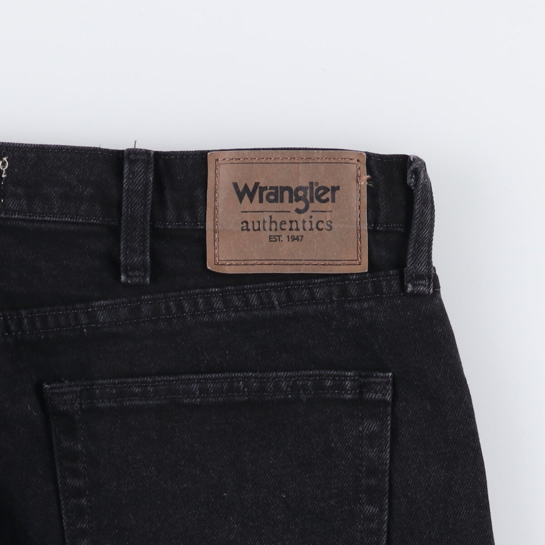 2000'S Wrangler black denim shorts, men's size W37 cotton black type Vintage Second Hand
