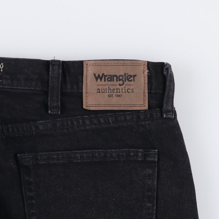 2000'S Wrangler black denim shorts, men's size W37 cotton black type Vintage Second Hand