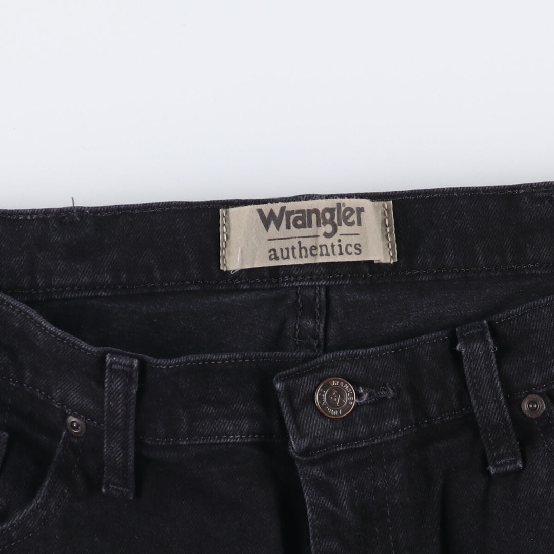 2000'S Wrangler black denim shorts, men's size W37 cotton black type Vintage Second Hand
