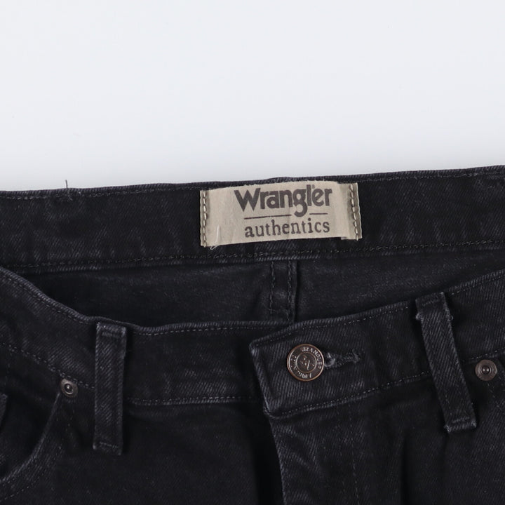 2000'S Wrangler black denim shorts, men's size W37 cotton black type Vintage Second Hand