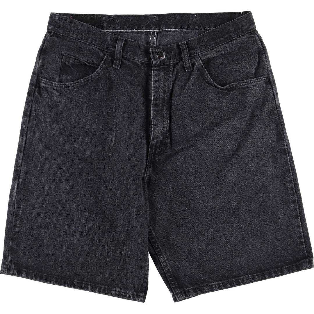 Wrangler Black Denim Shorts, Shorts, Men's, W34 cotton black type Vintage Second Hand