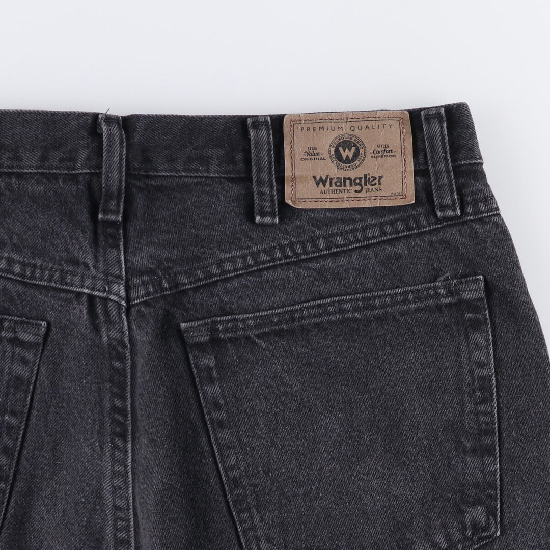 Wrangler Black Denim Shorts, Shorts, Men's, W34 cotton black type Vintage Second Hand