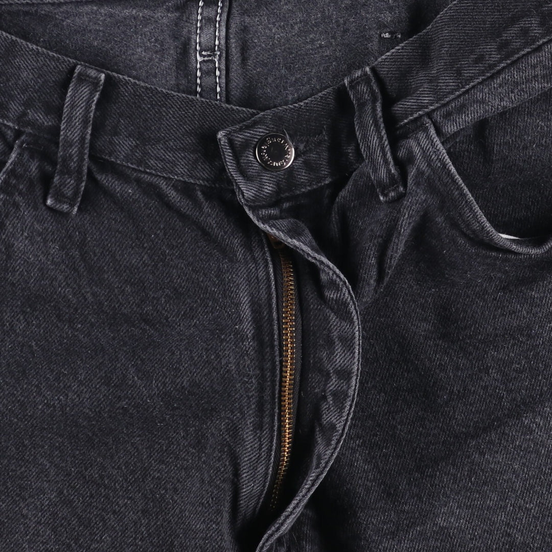 Wrangler Black Denim Shorts, Shorts, Men's, W34 cotton black type Vintage Second Hand