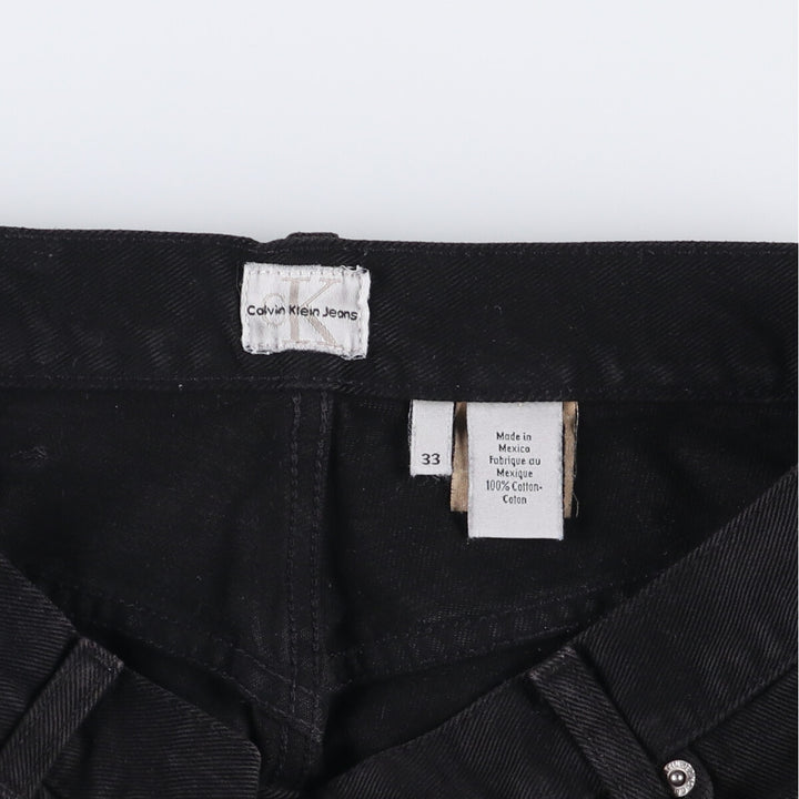 90s-00'S Calvin Klein Jeans Black Denim Shorts, Men's, Size W33, Vintage cotton black type Vintage Second Hand