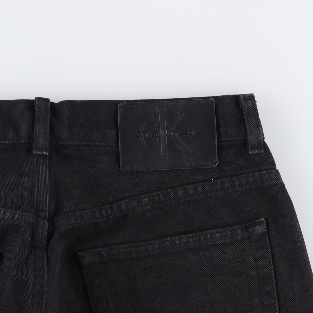 90s-00'S Calvin Klein Jeans Black Denim Shorts, Men's, Size W33, Vintage cotton black type Vintage Second Hand