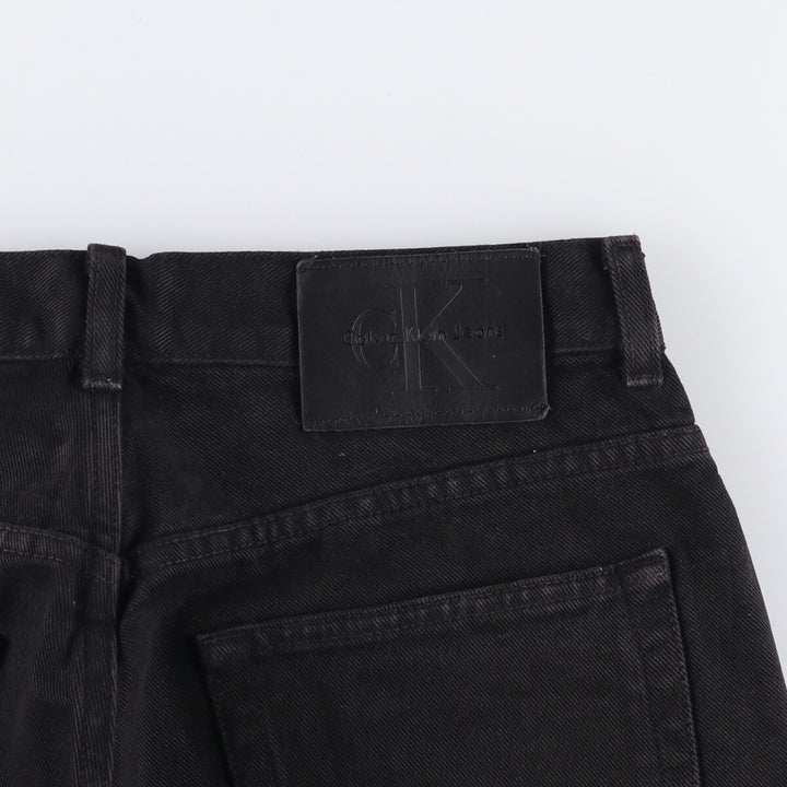 90s-00'S Calvin Klein Jeans Black Denim Shorts, Men's, Size W33, Vintage cotton black type Vintage Second Hand