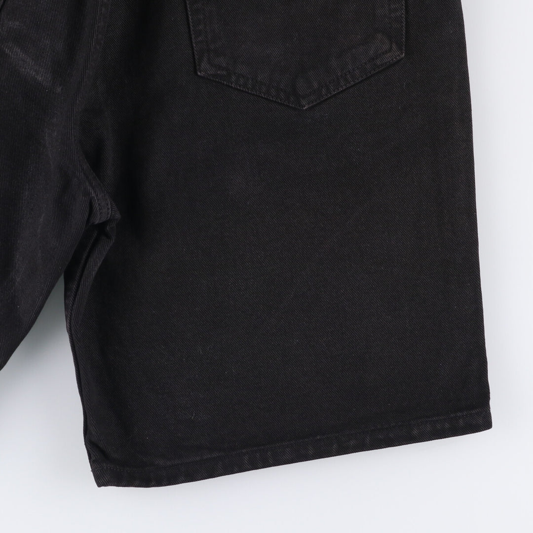 90s-00'S Calvin Klein Jeans Black Denim Shorts, Men's, Size W33, Vintage cotton black type Vintage Second Hand