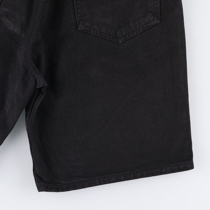 90s-00'S Calvin Klein Jeans Black Denim Shorts, Men's, Size W33, Vintage cotton black type Vintage Second Hand