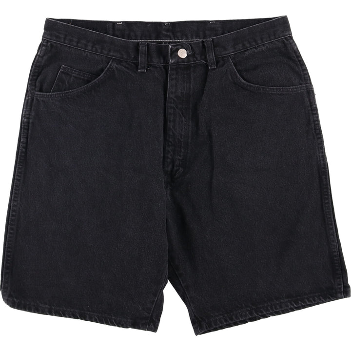 Vintage 90s-00'S Wrangler HERO Black Denim Shorts, Made in USA, Men's Size 35 cotton black type Vintage Second Hand