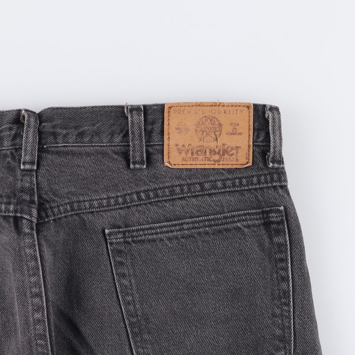 Vintage 80s-90'S Wrangler black denim shorts, made in the USA, men's size W34. cotton black type Vintage Second Hand