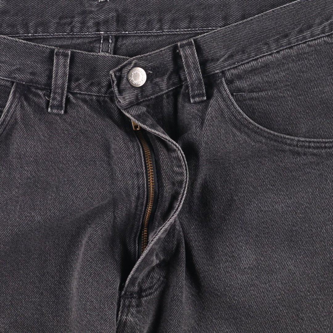 Vintage 80s-90'S Wrangler black denim shorts, made in the USA, men's size W34. cotton black type Vintage Second Hand