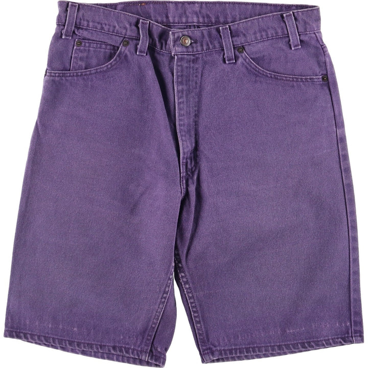 90'S Levi's 36550-7852 Orange Tab Denim Shorts, Made in USA, Men's Size 34, Vintage cotton purple type Vintage Second Hand