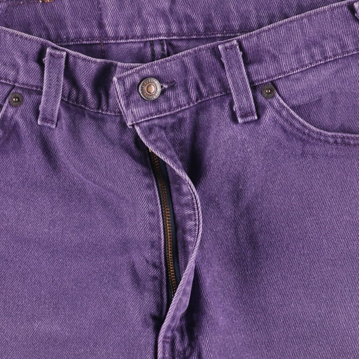 90'S Levi's 36550-7852 Orange Tab Denim Shorts, Made in USA, Men's Size 34, Vintage cotton purple type Vintage Second Hand