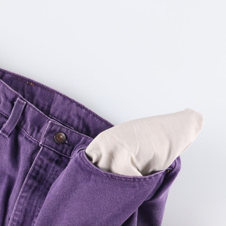 90'S Levi's 36550-7852 Orange Tab Denim Shorts, Made in USA, Men's Size 34, Vintage cotton purple type Vintage Second Hand