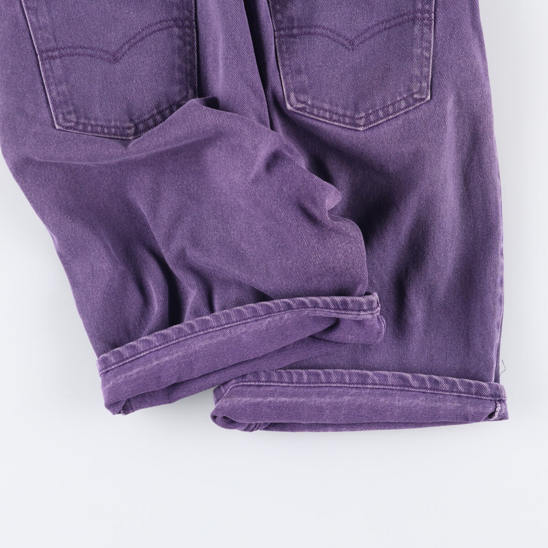 90'S Levi's 36550-7852 Orange Tab Denim Shorts, Made in USA, Men's Size 34, Vintage cotton purple type Vintage Second Hand