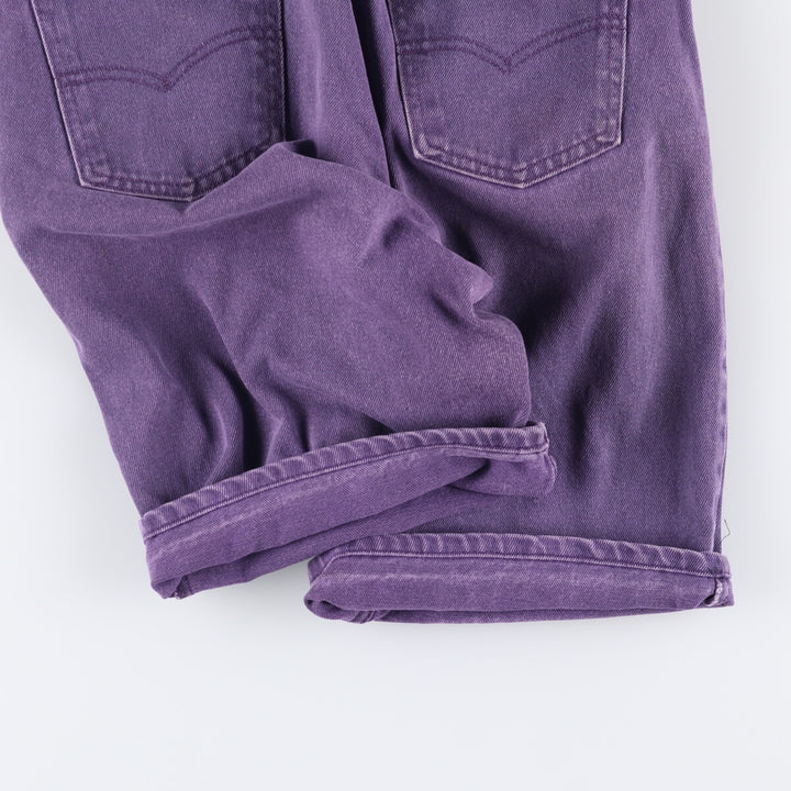 90'S Levi's 36550-7852 Orange Tab Denim Shorts, Made in USA, Men's Size 34, Vintage cotton purple type Vintage Second Hand