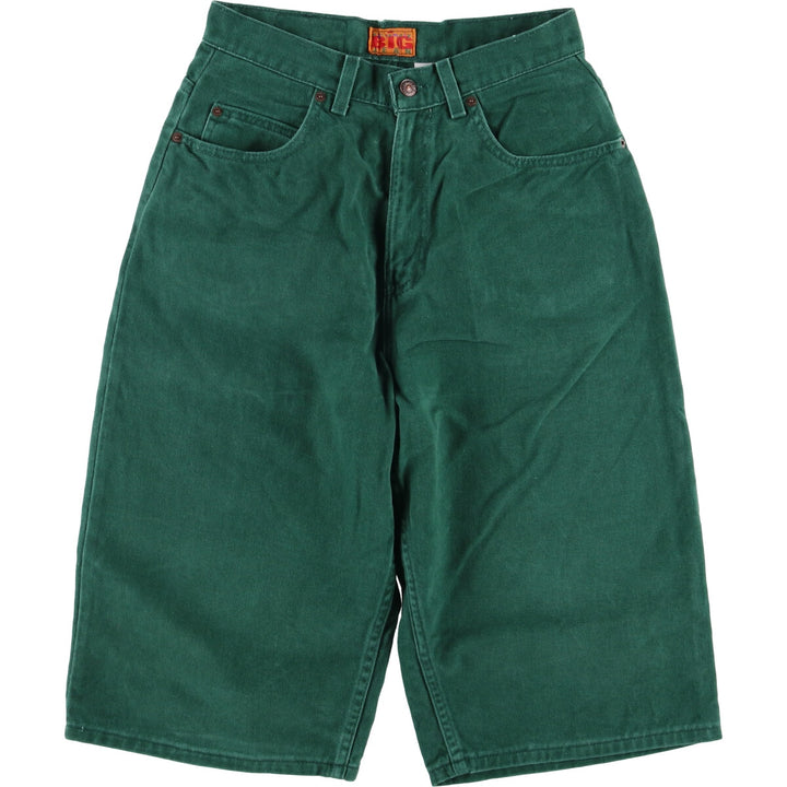 90'S Levi's 30730-0440 Cropped Denim Jorts, Made in USA, Women's Size L (W29), Vintage cotton green type Vintage Second Hand